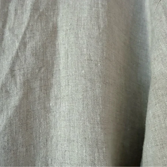 Banana Republic 100% Line Light Beige Shirt Beach Coastal Resortwear Size L - Picture 4 of 9